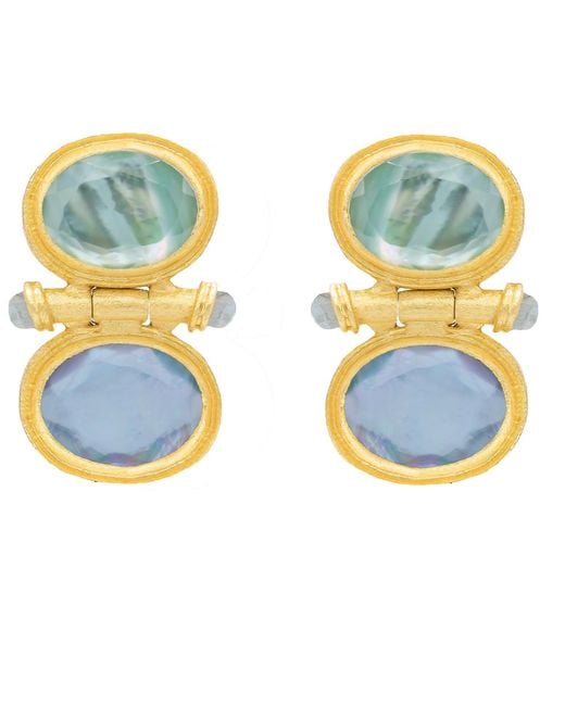 Marcia Moran Blue Neutrals Bastille Aqua And Tanzanite Earrings