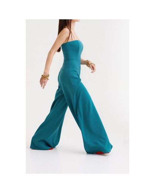 Nomi Fame Blue Sarah Palazzo Pant Corset Jumpsuit