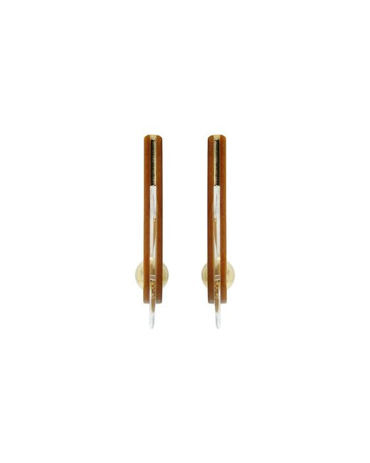 Gissa Bicalho Metallic Neutrals Earring Yoyo Crystal
