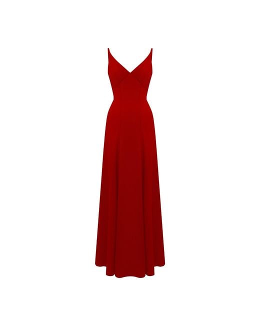 Sanctumum Red Peaches Maxi Dress