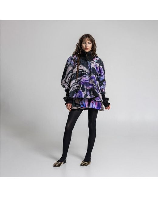 ARTISTA Blue Queeny Puffy Printed Jacket