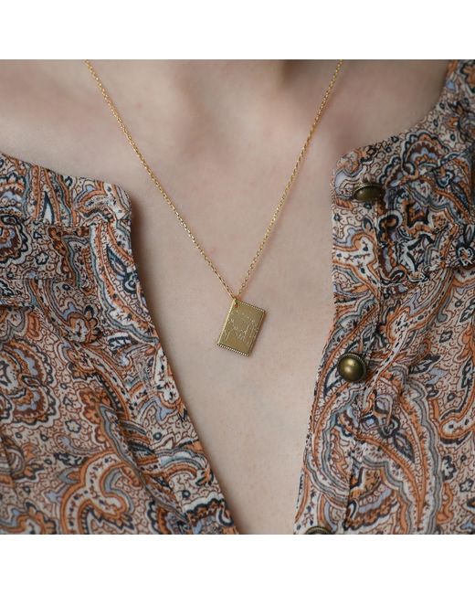 Janus Edinburgh Metallic 18K Vermeil 'From Edinburgh With Love' Postcard Necklace