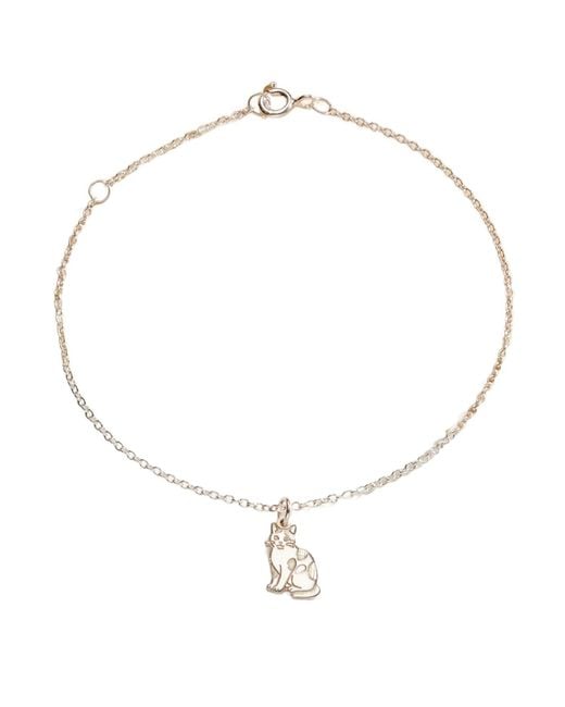 Posh Totty Designs Metallic Sterling Cat Dinky Charm Bracelet