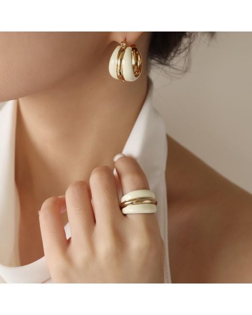 Retro Chic Metallic Ostuni Rings