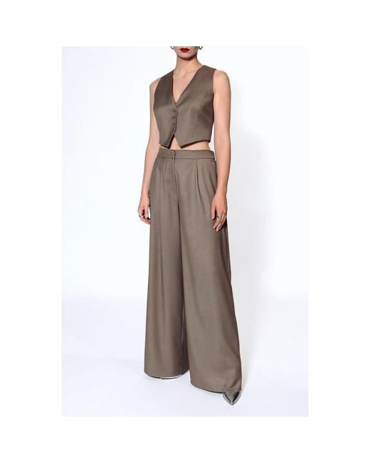 AGGI by HALEWSKI Brown Sylvia Melange Suit Vest