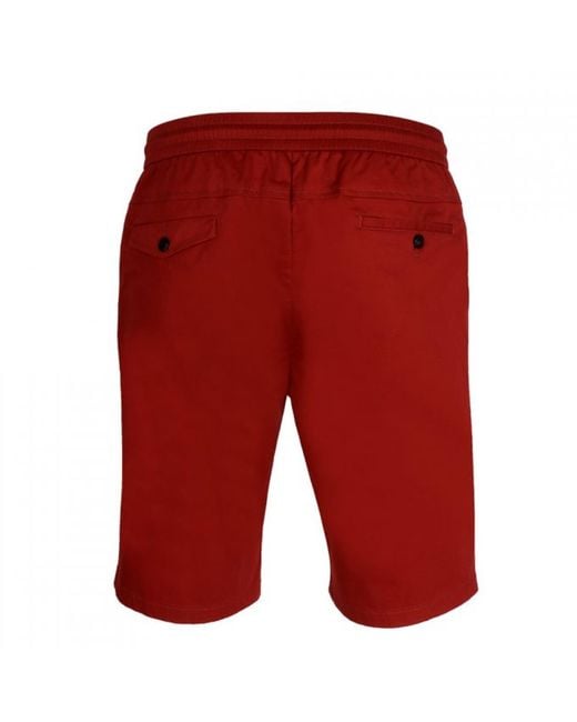 DAVID WEJ Red Plain Drawstring Shorts – Rust for men