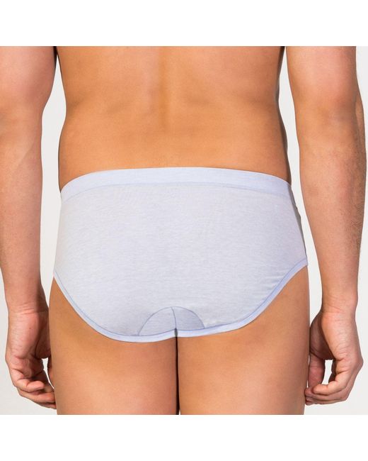 Zd - Zero Defects Blue Mini Briefs Egyptian Cotton for men