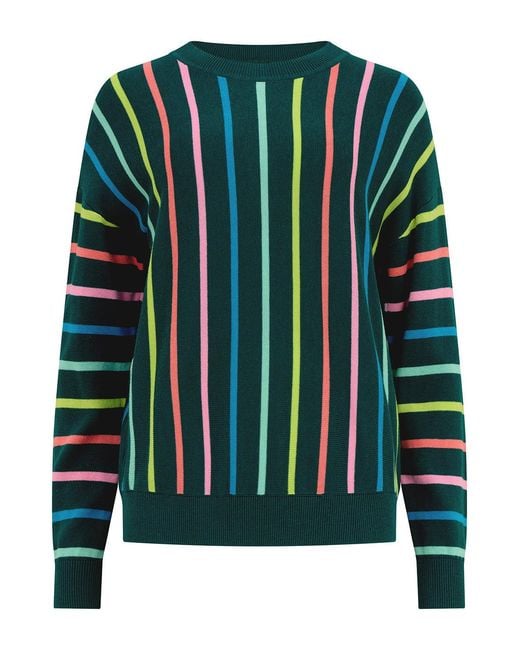 Sugarhill Green Andi Sweater, Ombre Stripes