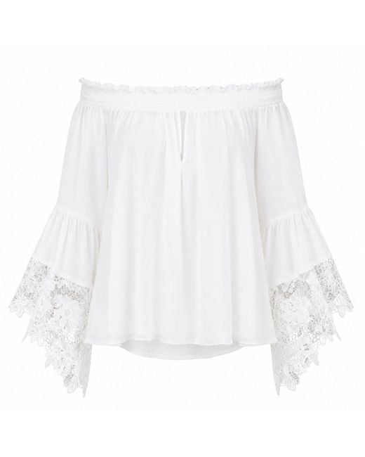 Muche Et Muchette White Jolie Off The Shoulder Top