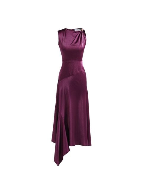 Tuva Collection Purple Modern Heritage Ring Dress-Burgundy