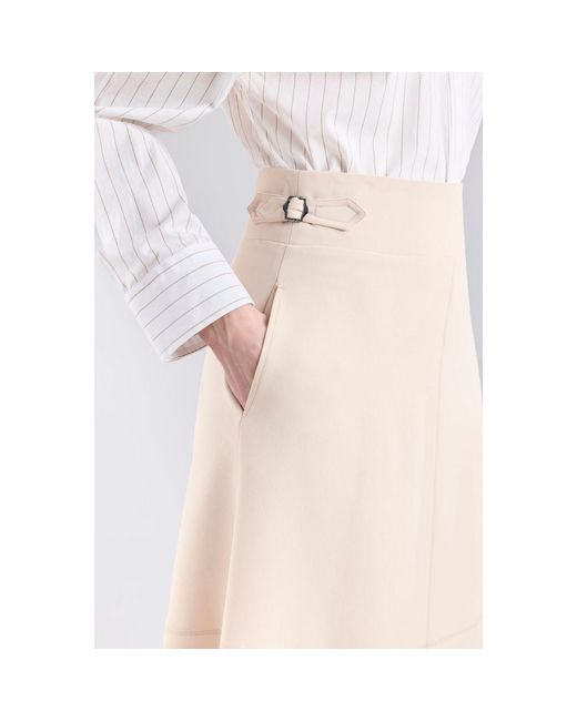 The Extreme Collection Natural Neutrals Flared Midi Skirt