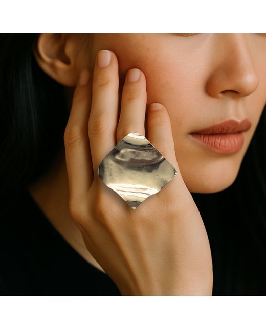 Jaredjamin Metallic Whitney Wave Ring
