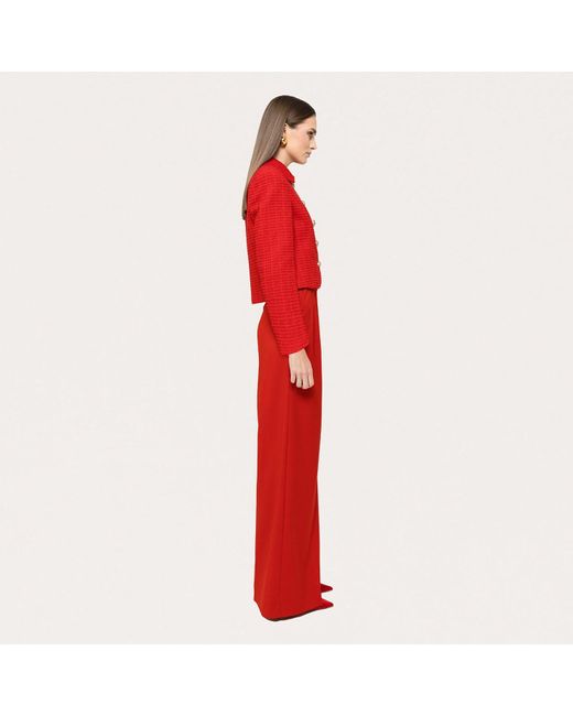 Nissa Red Boucle Suit Jacket