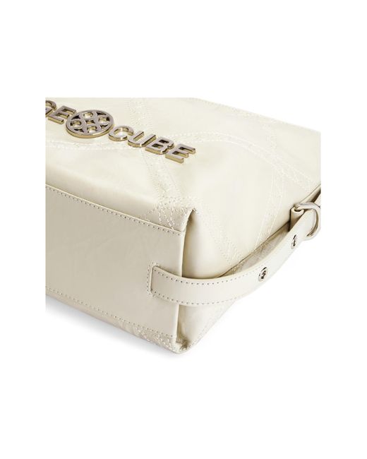 Orange Cube Metallic Metropolitan Chain Hobo