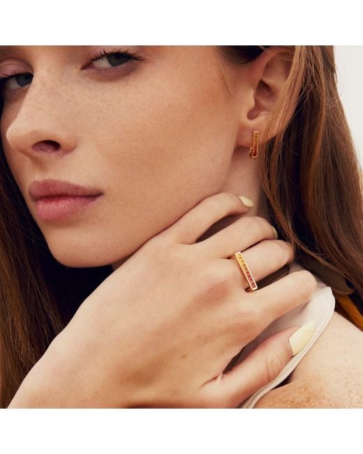 Jewelbird Yellow Sunset Sapphire U-Shaped Ring