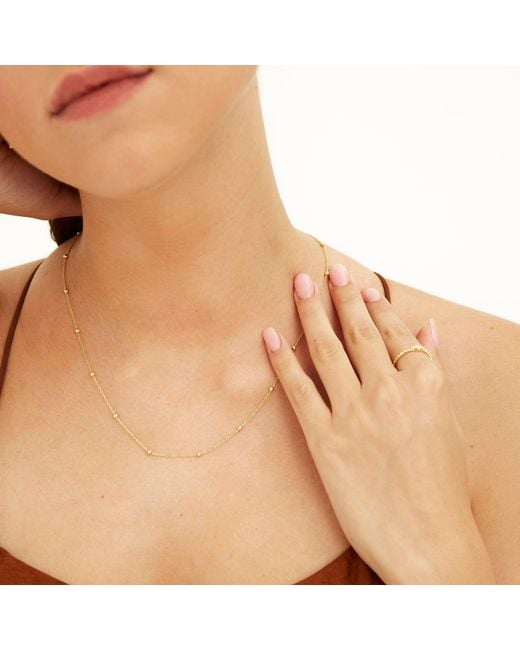 Spero London Metallic Bead Chain Sterling Satellite Necklace & Bracelet Set
