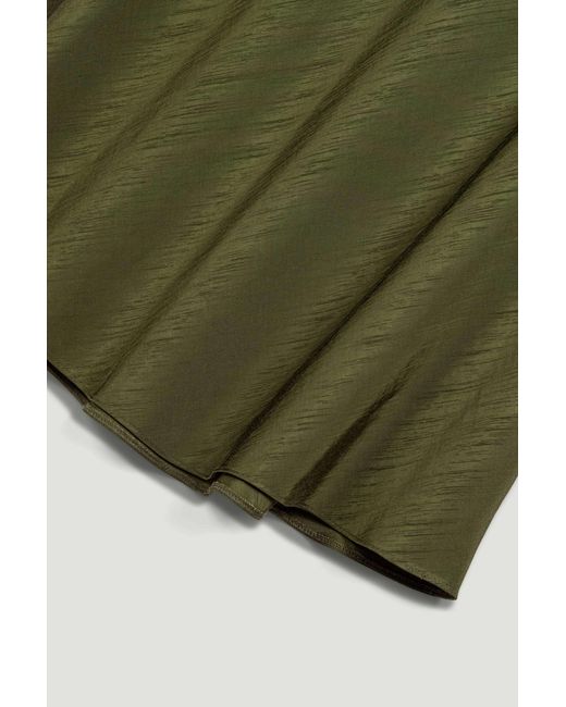 Nocturne Green Neutrals Khaki Flared Midi Skirt