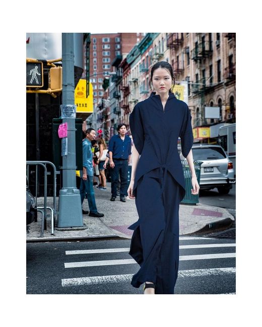 Monosuit Blue Jumpsuit Lea With Pants- Skirt Navy