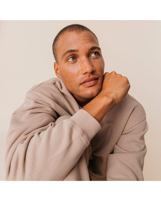 Ocio Leisurewear Brown Neutrals Oversized Crewneck for men