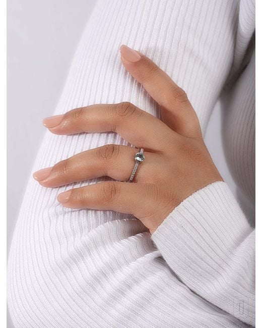 The Jewelz White Aqua Innes Brilliant 925 Ring