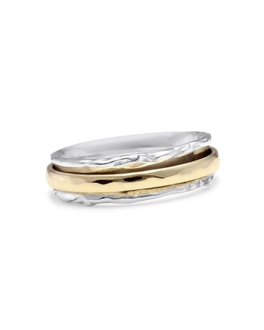 Isla Silver White Sterling Spinner Ring