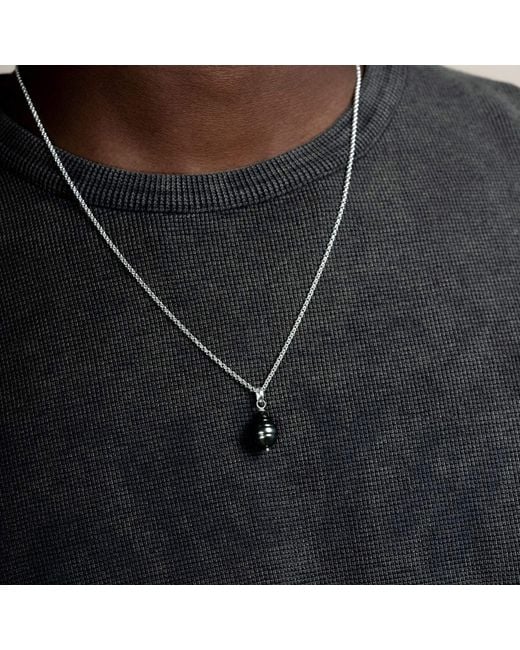 Dower & Hall Metallic Tahitian Luna Pearl Pendant for men
