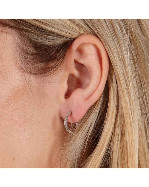 Lucy Quartermaine Metallic Skinny Drip Hoops