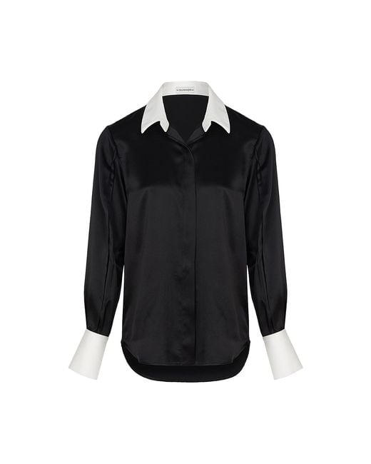 The Summer Edit Black Naomi Slim Fit Shirt