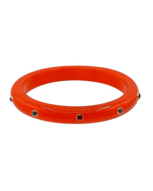 Michael Nash Jewelry Red Kristen Studded Resin And Stone Bangle