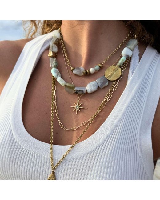 Rachel Nathan Metallic Pavé Spur Necklace
