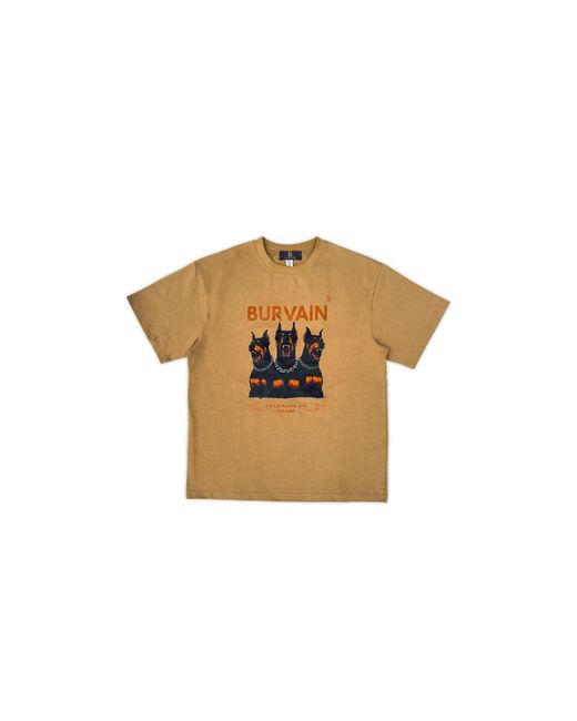 Burvain. Brown Brothdog Tee for men