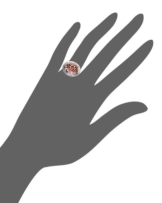 Gold & Honey White Leopard Ring