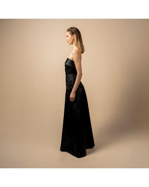 Anse Victorin Black Irena Silk Dress