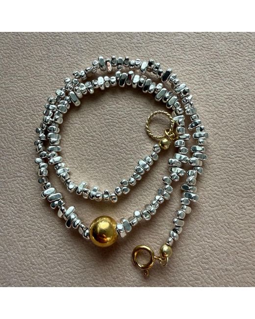 Larsuu Metallic Orbit Hematite Necklace