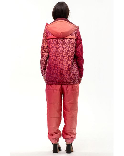 Maison Bogomil Red Down Jacket With Original Print
