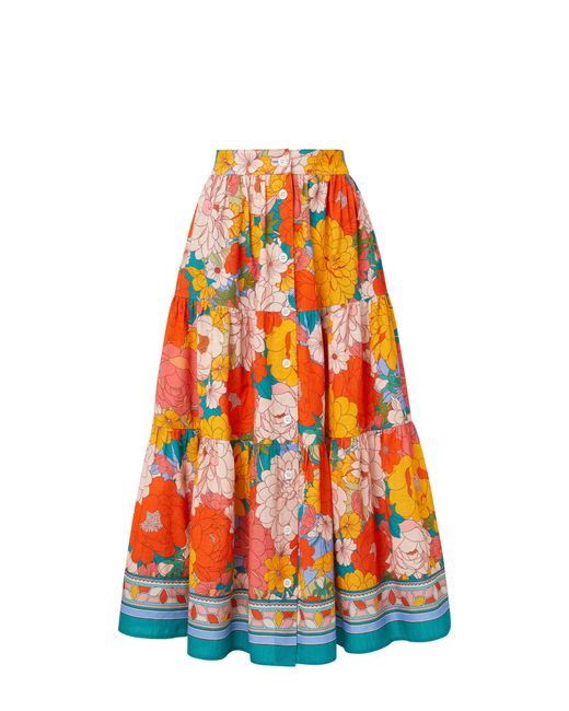 Change of Scenery Orange Joanna Skirt