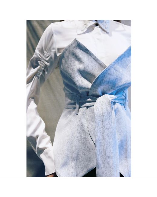 Julia Allert Blue Designer Corset Belt With Glitter