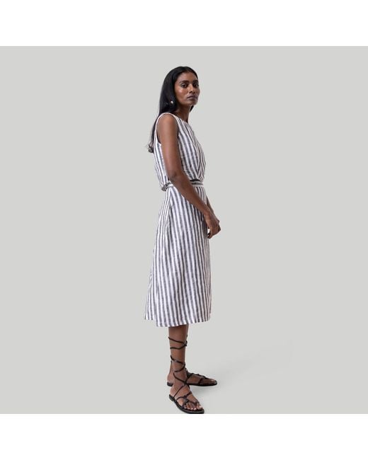REISTOR Blue Overlap Midi Skirt