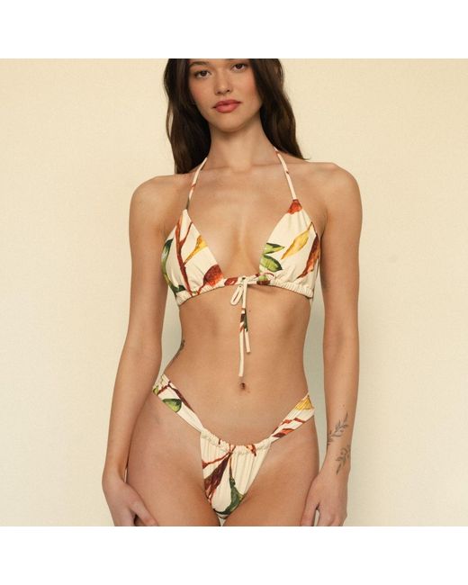 Montce Metallic Rooted Floral Sandra Bikini Bottom