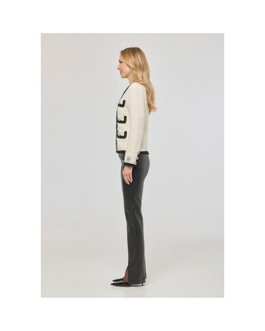 The Extreme Collection Gray Neutrals Ecru Two-Tone Jacket Preston