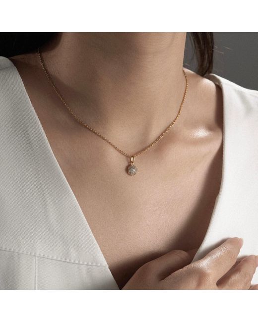 Diamonbliss Metallic Marilyn Monroe Convertible Pave Round Pendant Necklace
