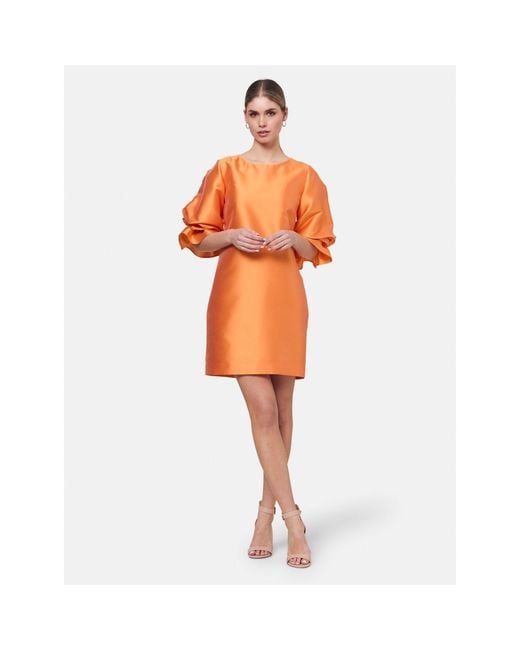 Helen Mcalinden Orange Aurora Mandarin Dress
