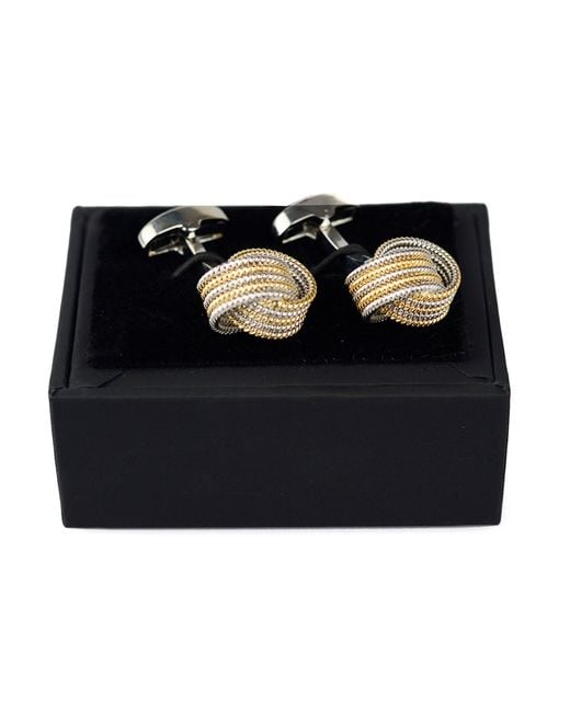 DAVID WEJ Multicolor Knotted Cufflinks for men
