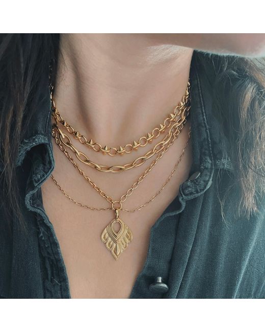 IN CAUDA VENENUM Brown Cult Necklace