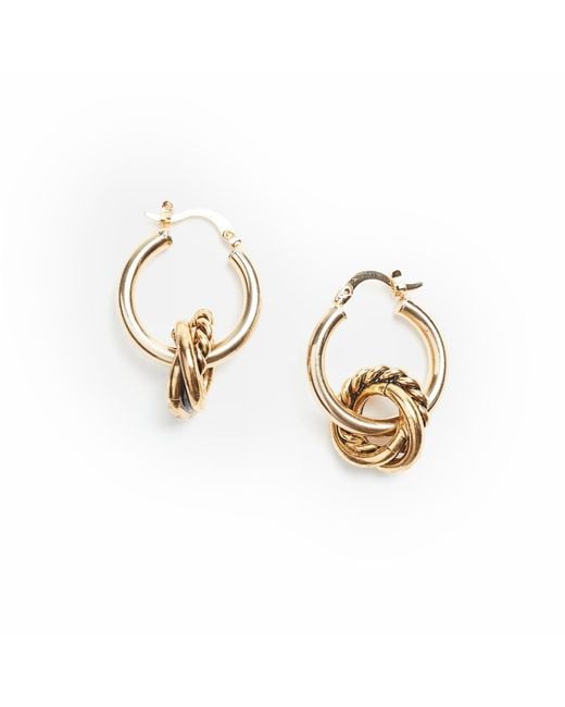 Lovard Metallic Twisted Rope Charm Hoop