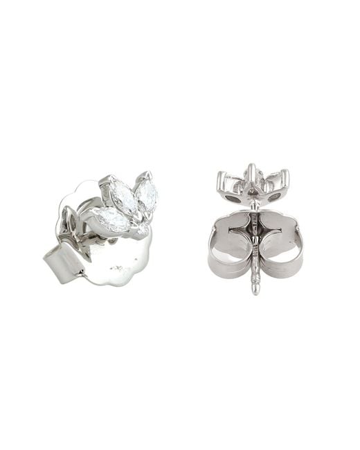 Artisan Metallic Marquise Diamond Stud Earrings