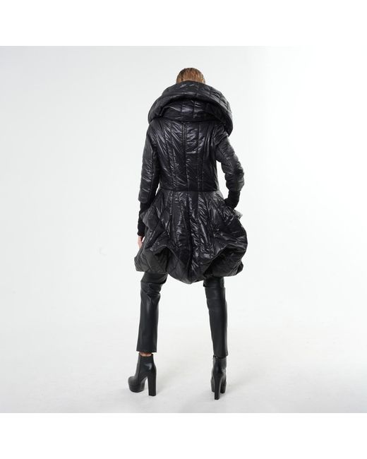 Metamorph Black Extravagant Puffy Coat
