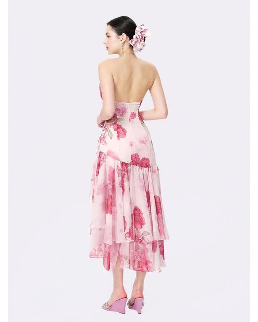 Nana Jacqueline Pink Floral Vivienne Dress