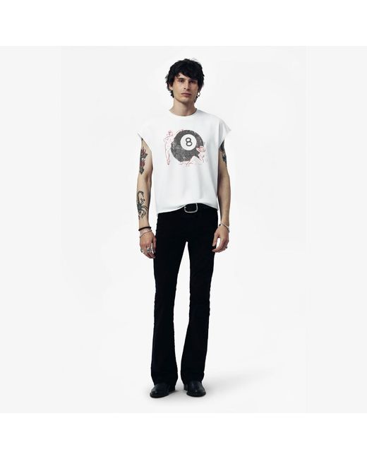 Other Uk White Lucky Eight Ball Rocker Tee for men