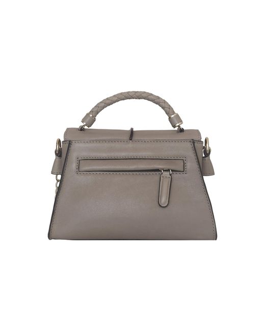 BELYSA Gray Flore, Leather Shoulder Bag